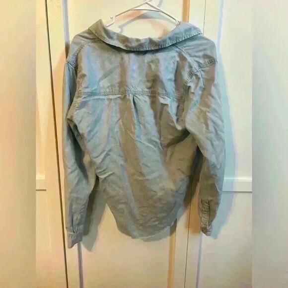 Zara Chiffon Raw Edge Button Down. XS - Picture 3 of 3